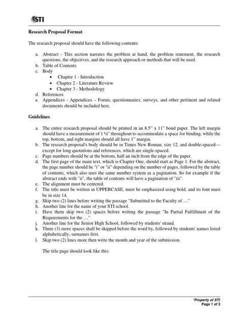 Image result for Research Proposal Format