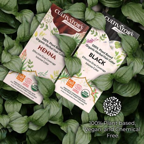 Henna & Black Combo, Cultivator's 100% Organic Hair Color, Ammonia free ...