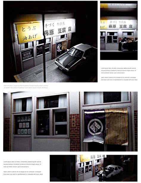 Buy Scene Model Initial D Fujiwara Takukai Tofu Shop Signboard with ...