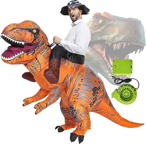Amazon.com: Inflatable Dinosaur Riding Costume Adult,Blow up Dinosaur ...