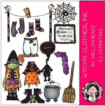 Witch's Clothesline clip art - COMBO PACK- by Melonheadz | Clothes line ...