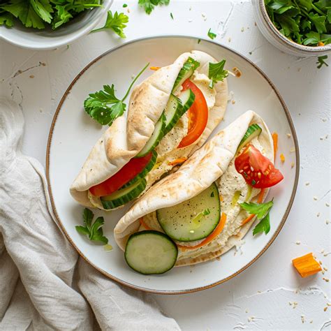 Hummus And Veggie Pita Recipe | Make Delicious Hummus And Veggie Pita