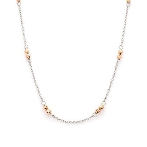 Jewelove™ Chains 18 inches Japanese Platinum Rose Gold Chain for Women ...