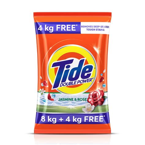 Buy Tide Plus Detergent Washing Powder - 8kg+4kg free | Jasmine & Rose ...