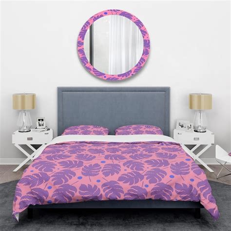 Designart 3 -Piece Purple King Duvet cover Set at Lowes.com