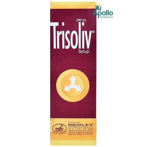 Trisoliv Syrup 200 ml Price, Uses, Side Effects, Composition - Apollo ...