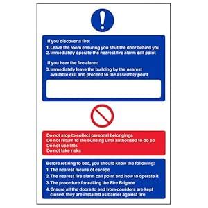 Hospital Nursing Fire Action - If You Discover A Fire Signage Sticker ...