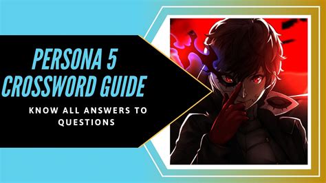 Persona 5 Crossword - Free Printbale IO