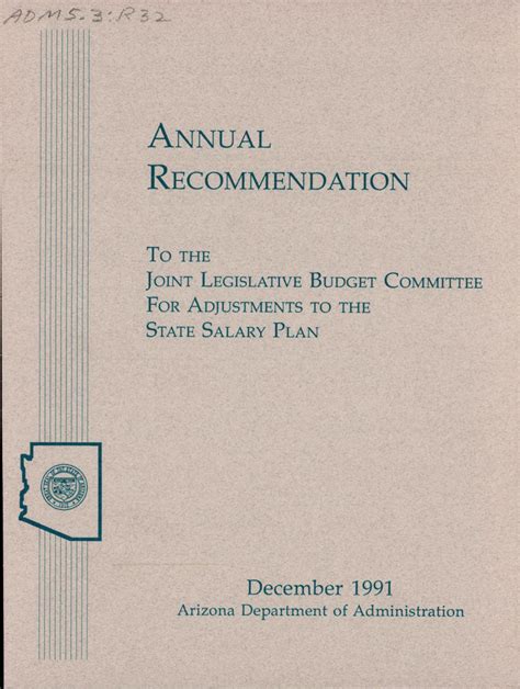 1991-12 Annual recommendation to the Joint Legislative Budget Committee ...