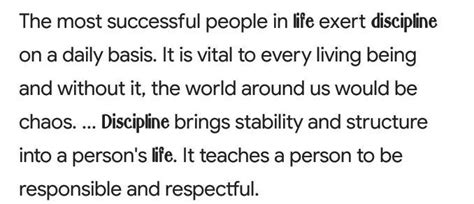 essay on importance of discipline in life - Brainly.in