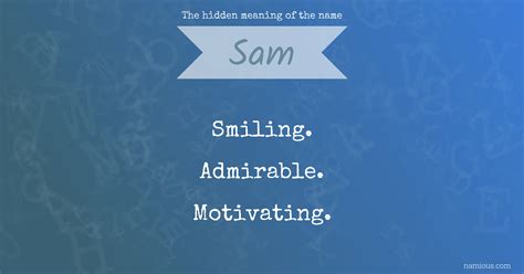 Name Meaning Of Sam