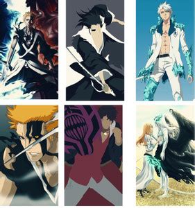 combo of 6 anime wall poster bleach anime poster Paper Print ...
