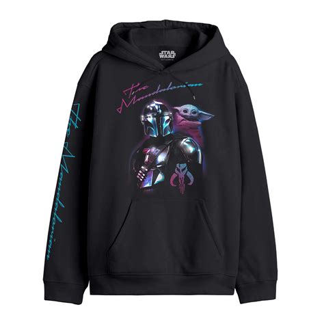 Mando und Grogu Hoodie schwarz - Star Wars The Mandalorian | Elbenwald