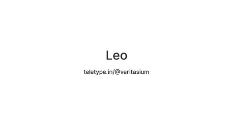 Leo — Teletype
