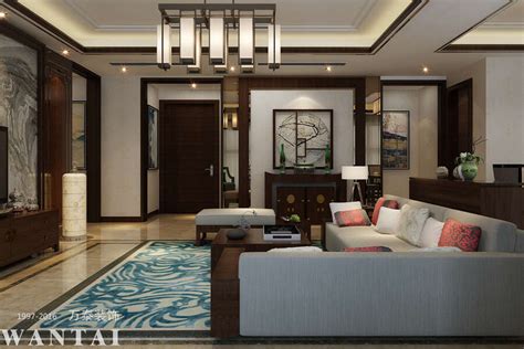 135平米新中式家装设计 - 效果图交流区-建E室内设计网
