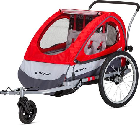 Amazon.com: Schwinn Trailblazer Child Bike Trailer, Double Baby Carrier ...