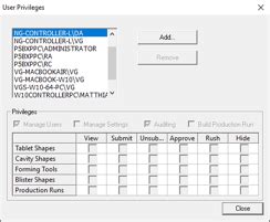 Trialpack Designer II - User Access Rights