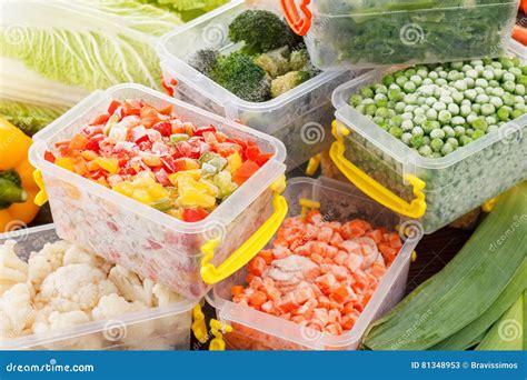 Fresh Frozen Vegetables Food Stock Image - Image of vegetables, plastic ...