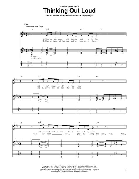 Thinking Out Loud by Ed Sheeran - Guitar Tab - Guitar Instructor