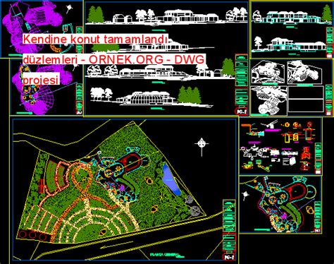 Kendine konut tamamlandı düzlemleri dwg projesi - Autocad Projeler