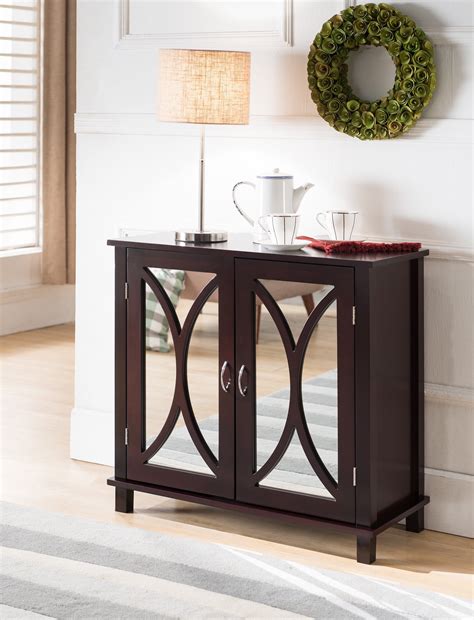 Luke 2 Door Entryway Accent Display Cabinet With Adjustable Storage ...