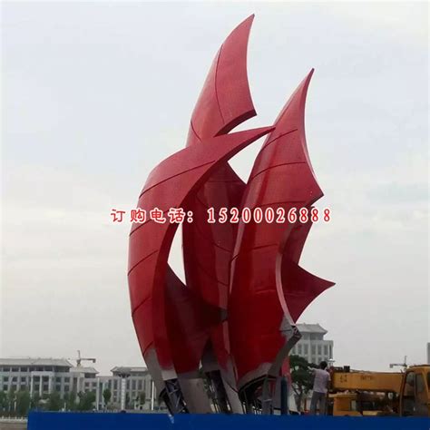 一帆风顺不锈钢雕塑 广场帆船雕塑-宏通雕塑