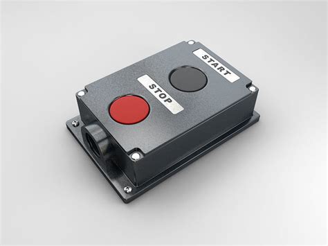 Push button station 3D model | CGTrader