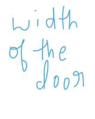 width of the door is more than 1 m or less than 1 m - Brainly.in