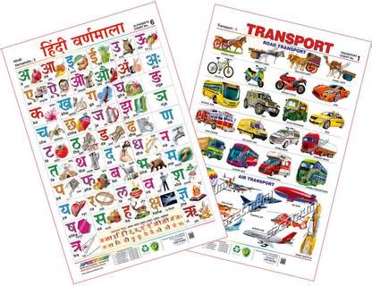 Spectrum Combo Educational Wall Chart (Hindi Varnamala, Gujarati ...