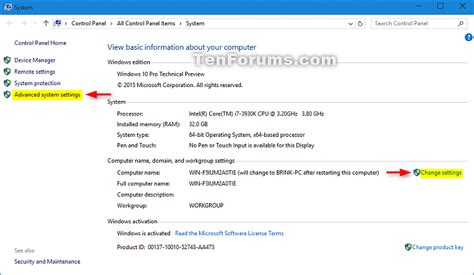 Image result for Change Computer Name and Settings