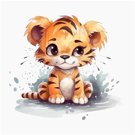 Animated White Tiger Baby