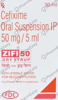 Zifi 50 MG/5ML Dry Syrup (30): Uses, Side Effects, Price & Dosage ...