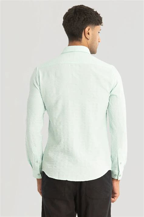 Buy Men's Mint Self-Design Shirts Online | Snitch – SNITCH