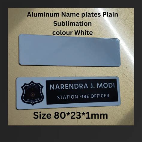 Premium Sublimation Blank White Aluminum Name Plates – Customizable
