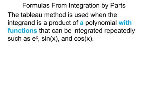 Image result for Integration by Part Basicas Formulas