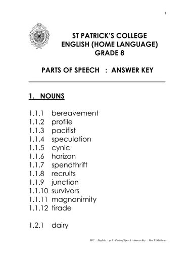 Image result for Word Classes Exercises