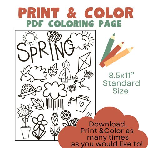 Spring Coloring Worksheets 的图像结果