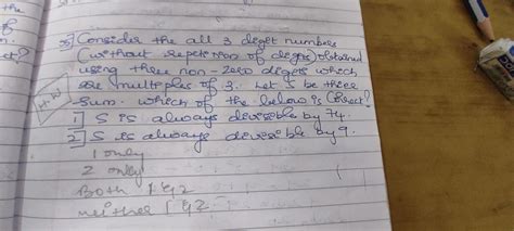 Consider the all 3 digit numbers ( without repetition of digits ...