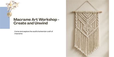 Macrame Art Workshop - Create and Unwind workshops Event Tickets ...