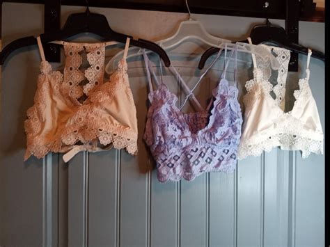 3 Piece Lot Of Bralettes Size Xs Nylon And Cotton Lace Bras | eBay