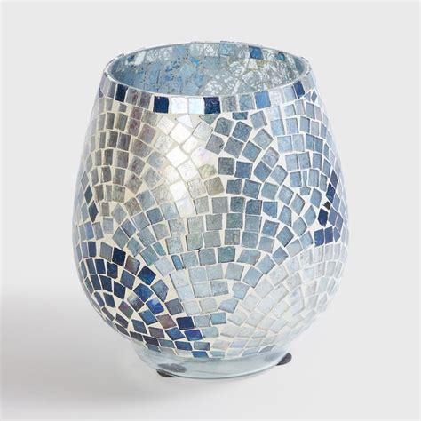 Buy Mable Glass Art Deco Mosaic Vase from Home Centre at just INR 799.0