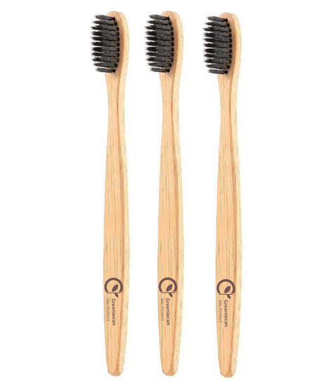 Greeniecan Charcoal Bamboo Toothbrush Pack of 3: Buy Greeniecan ...