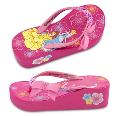 Buy Disney Princess Platform Flip Flops - Aurora, Belle and Cinderella ...