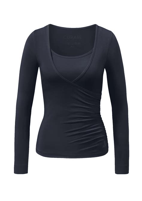 Flow #37 Wrap Shirt - midnight-blue | Oberteile | Flow | Curare Yogawear