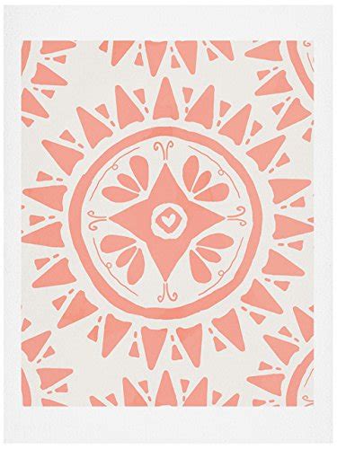 Deny Designs Allyson Johnson Boho Medallion Coral Art Print 3 : Amazon ...