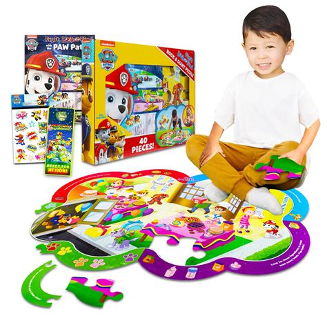 Amazon.com: Paw Patrol Puzzle Set - 3 Pc Bundle with Paw Patrol Floor ...