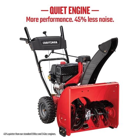 CRAFTSMAN SB425 Quiet Engine 24-in Two-stage Self-propelled Gas Snow ...