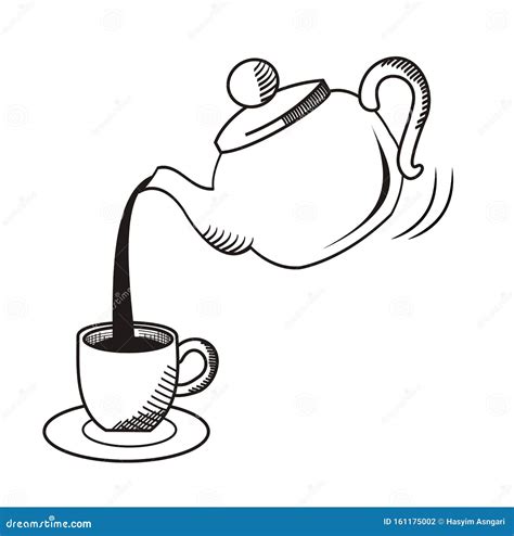 Cartoon Pouring Teapot