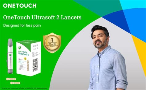 OneTouch UltraSoft 2 Lancets | 4 Pack of 25 Lancets | Designed for Less ...