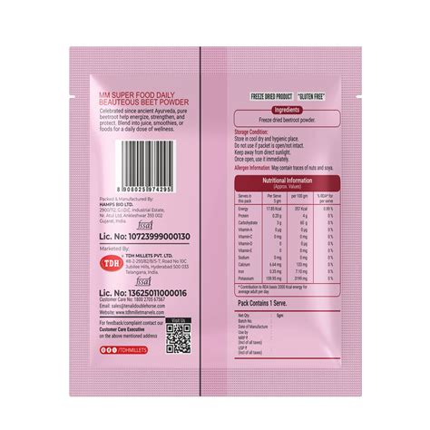Daily Beauteous Beet Powder – Freeze Dried Beetroot (10 Sachets Box ...